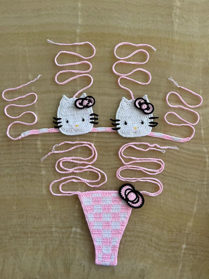 Hello Kitty Crochet Bikini Set