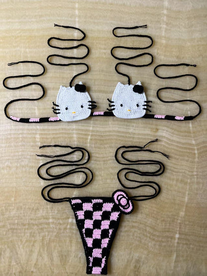 Hello Kitty Crochet Bikini Set