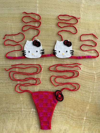 Hello Kitty Crochet Bikini Set