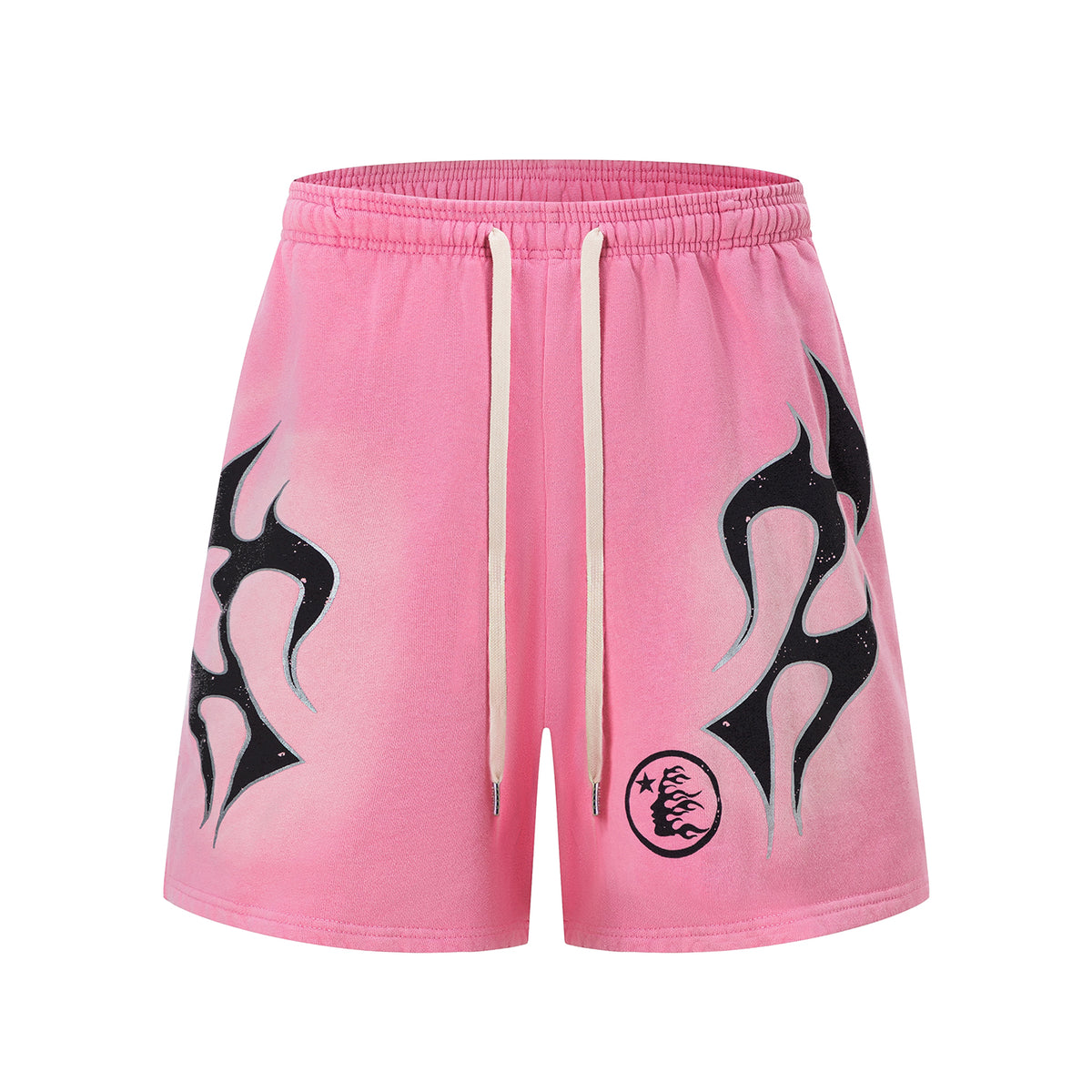 Hellstar Flame Shorts 'Pink/Black' - Seldom Seen Styles