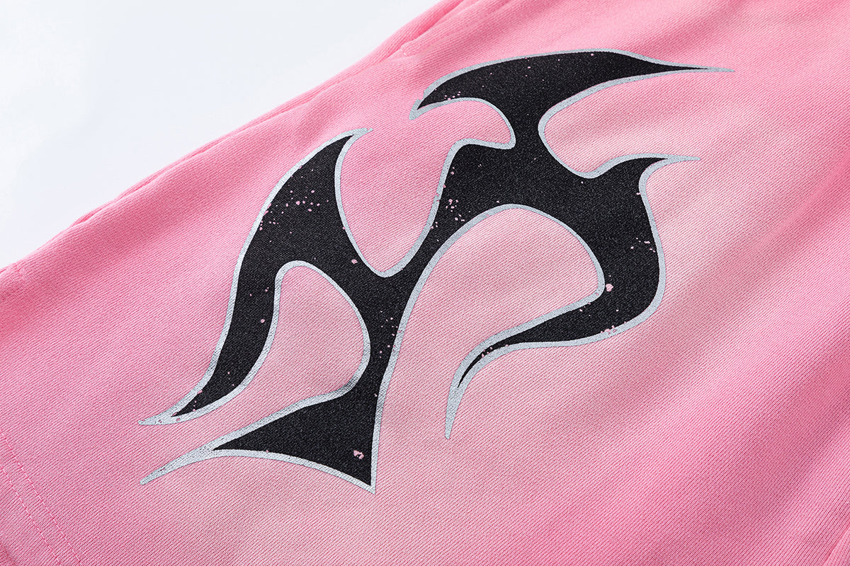 Hellstar Flame Shorts 'Pink/Black' - Seldom Seen Styles