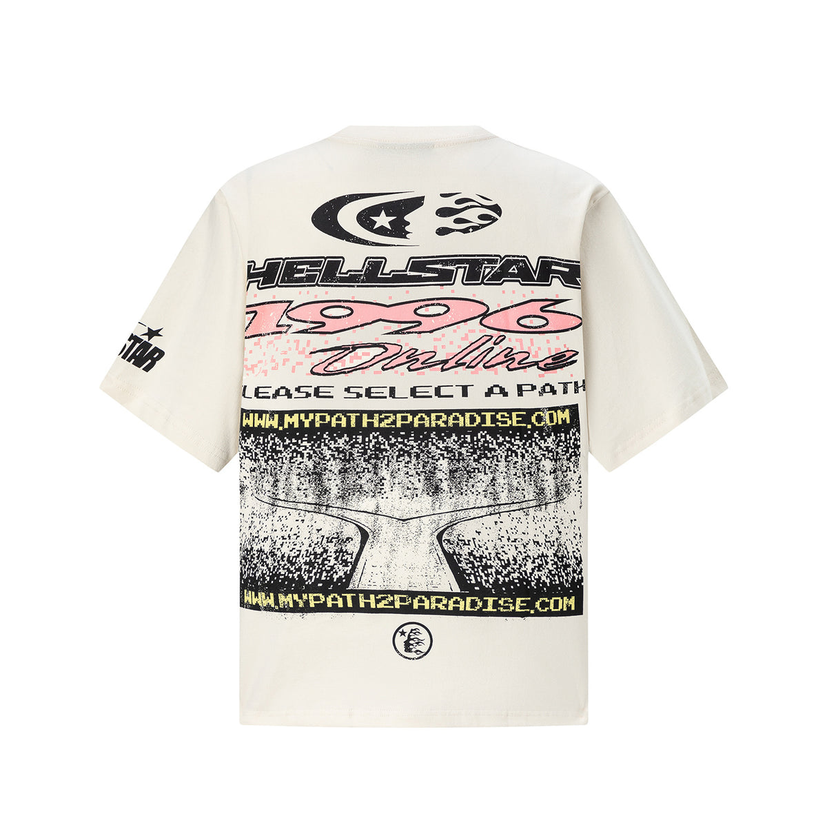 Hellstar Graphic Print Short Sleeve T-Shirt Oversized Loose Fit Cotton Casual Streetwear Summer Tee | Star Tee - Seldom Seen Styles
