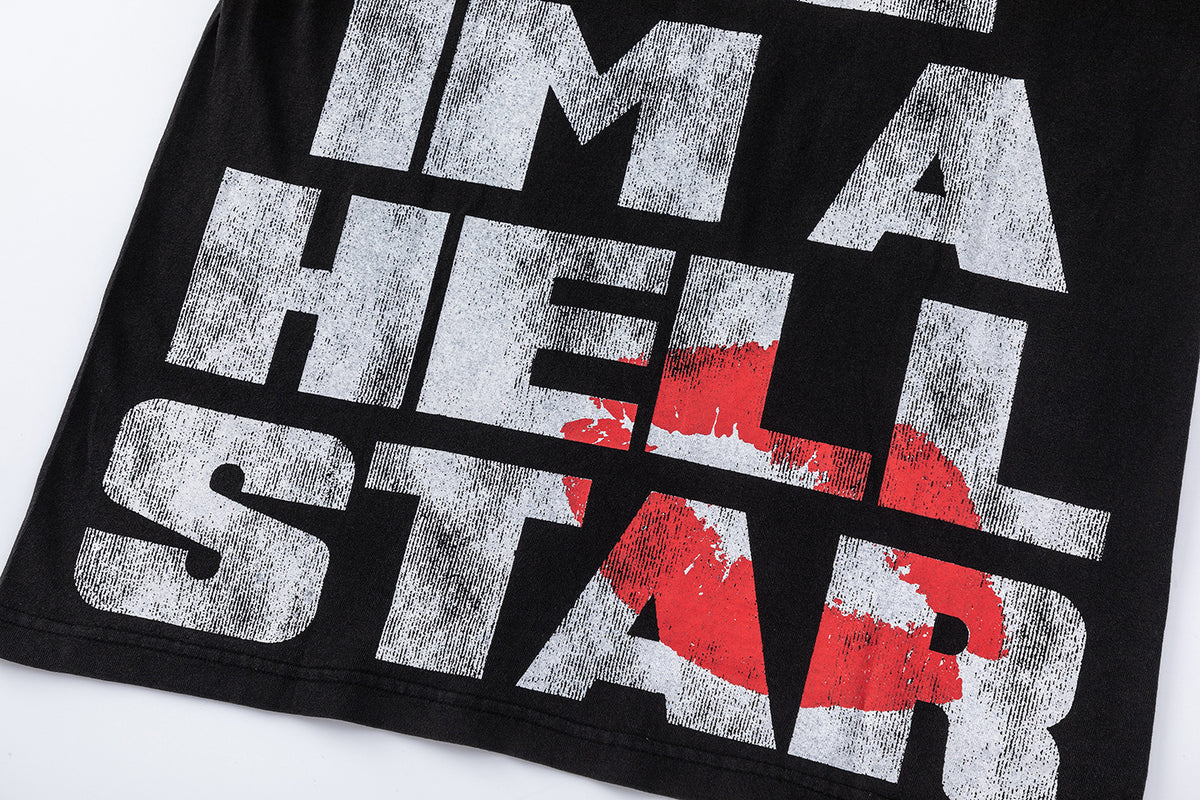 Hellstar Kiss Me T-Shirt - Washed Black - Seldom Seen Styles