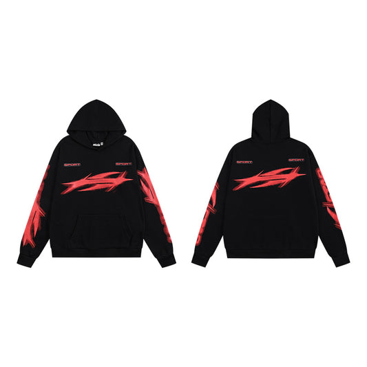 Hellstar Sport Logo Hoodie 'Black/Red' - Seldom Seen Styles