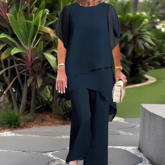 Herlene | Ensemble Chic Top et Pantalon Irrégulier - Seldom Seen Styles
