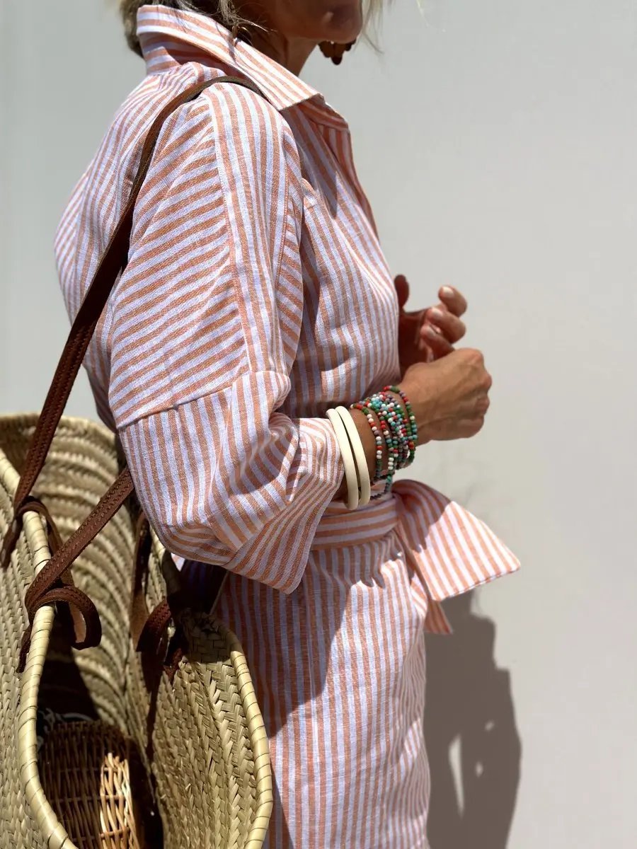 High-Low Striped Shirt Dress for Women – Effortlessly Stylish & Versatile - Seldom Seen Styles