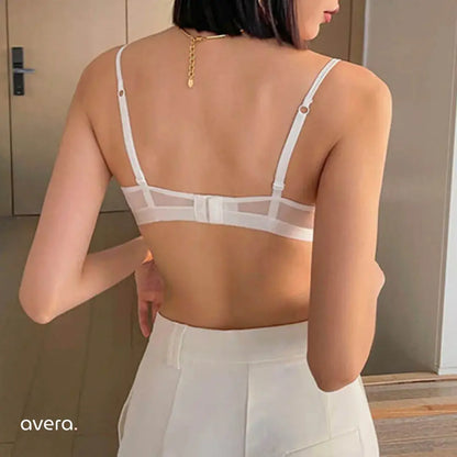 Hollow Out Lace Bra & Panty Set – Black & White