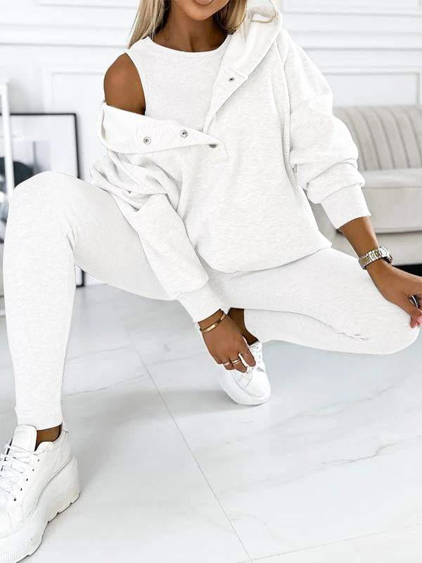 Hooded Casual and Comfortable Sweatshirt Suit - Seldom Seen Styles