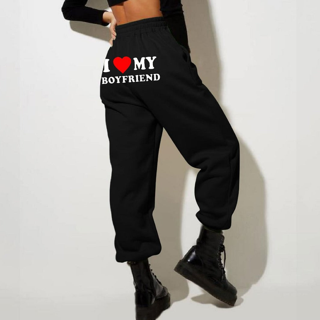 I Love My Boyfriend Sweatpants - Seldom Seen Styles