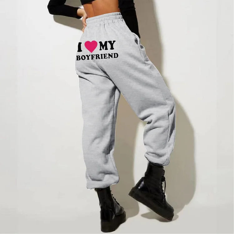 I Love My Boyfriend Sweatpants - Seldom Seen Styles