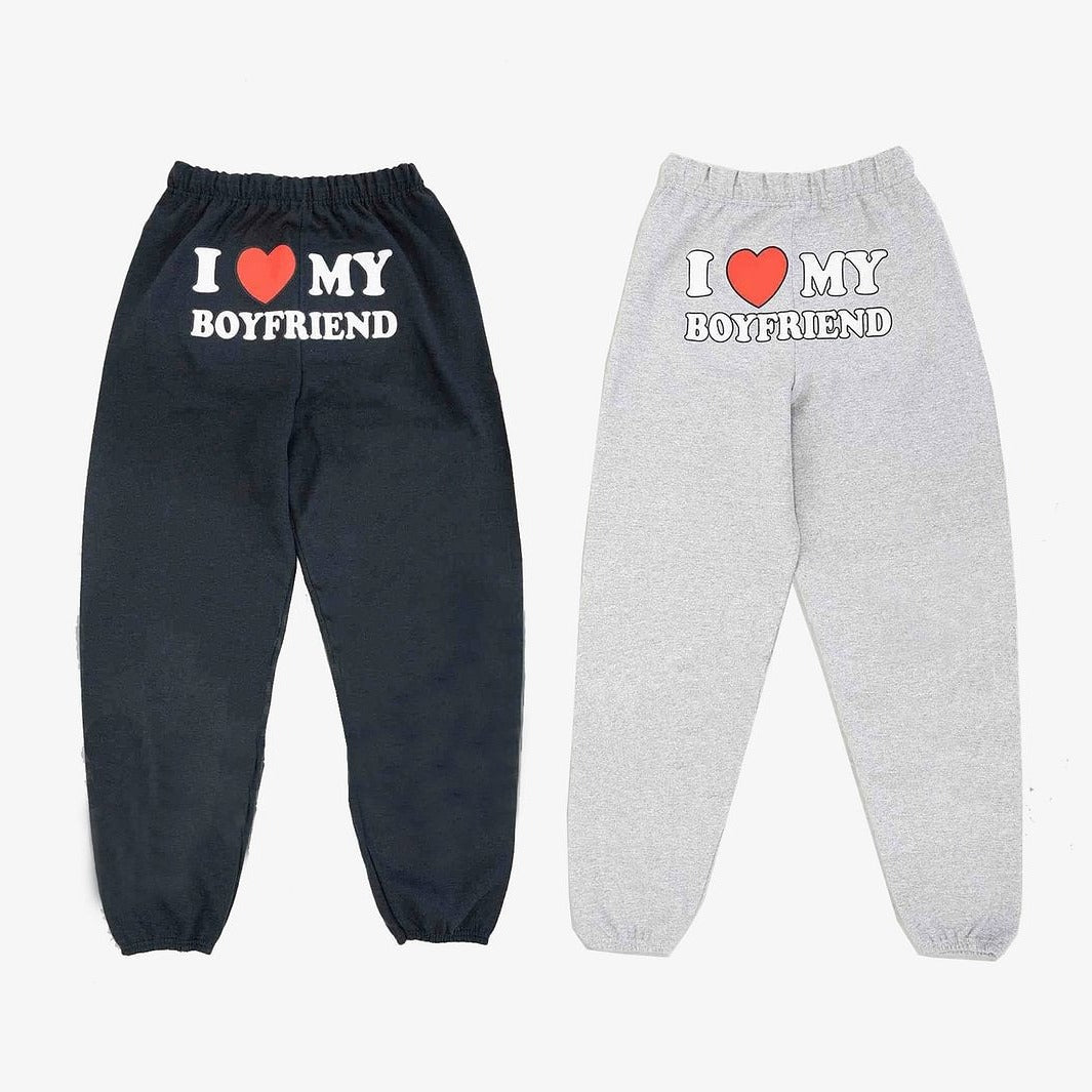 I Love My Boyfriend Sweatpants - Seldom Seen Styles
