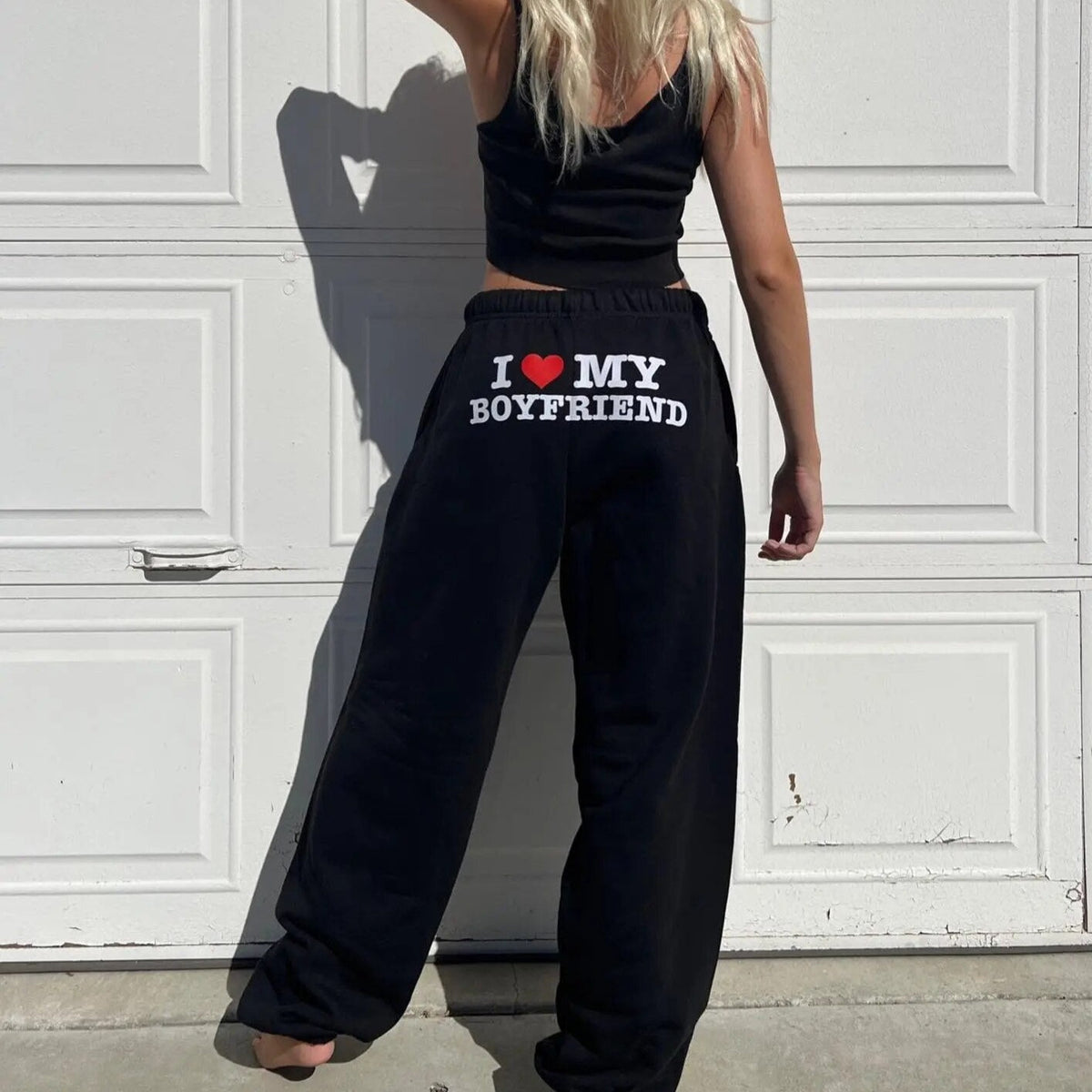 I Love My Boyfriend Sweatpants - Seldom Seen Styles