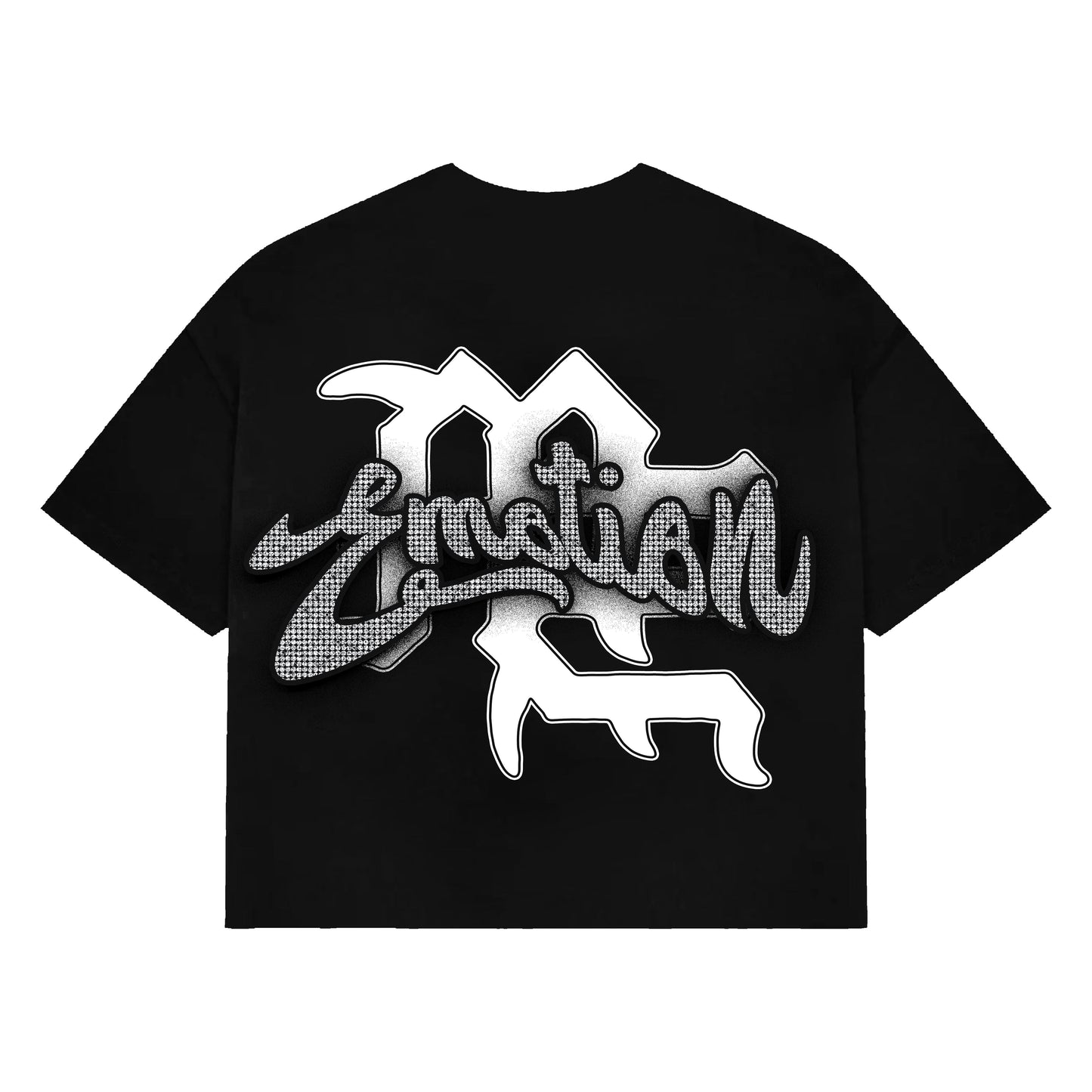 Black “Rhinestone” Cropped Tee - Seldom Seen Styles