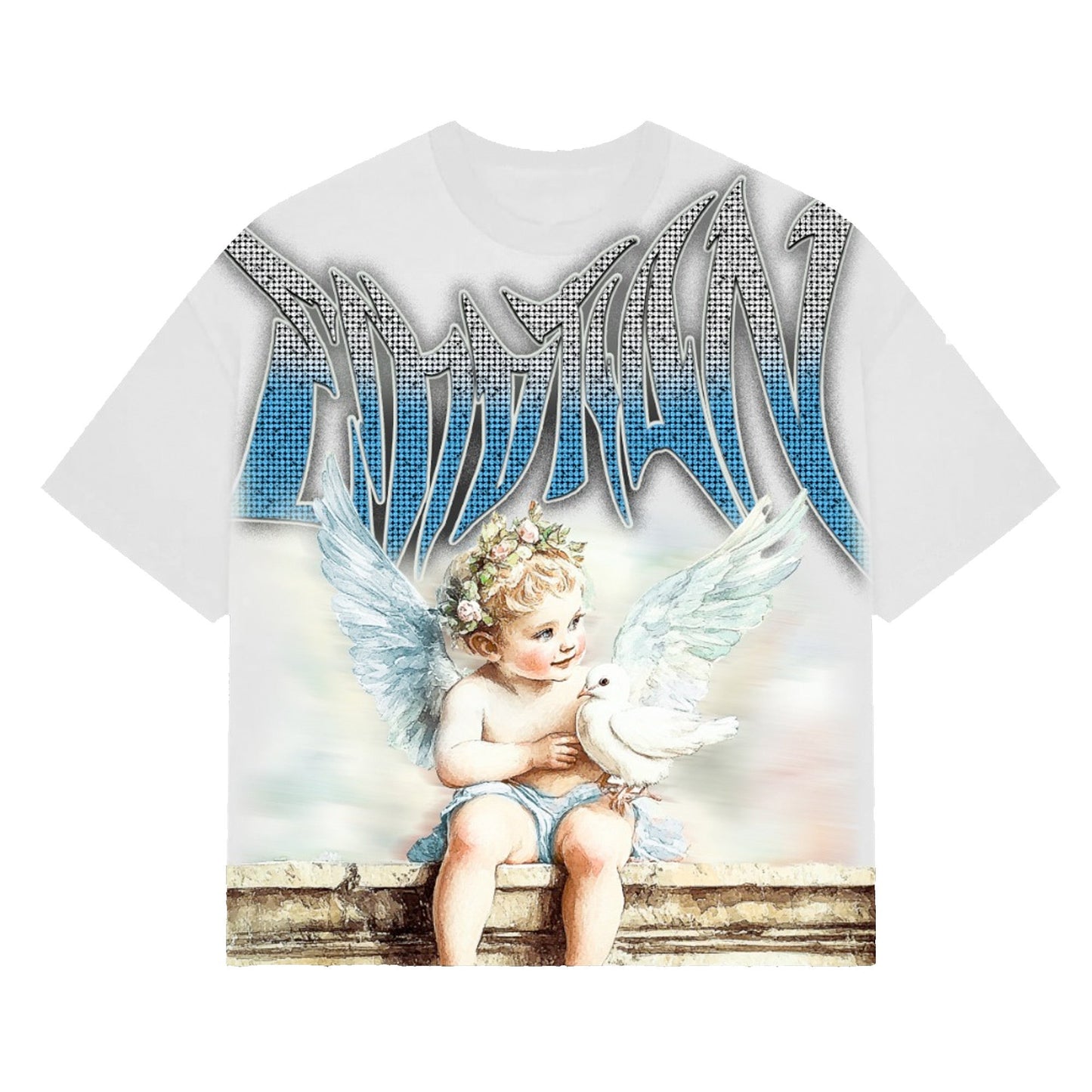 White ‘Dove’ Rhinestone Tee - Seldom Seen Styles