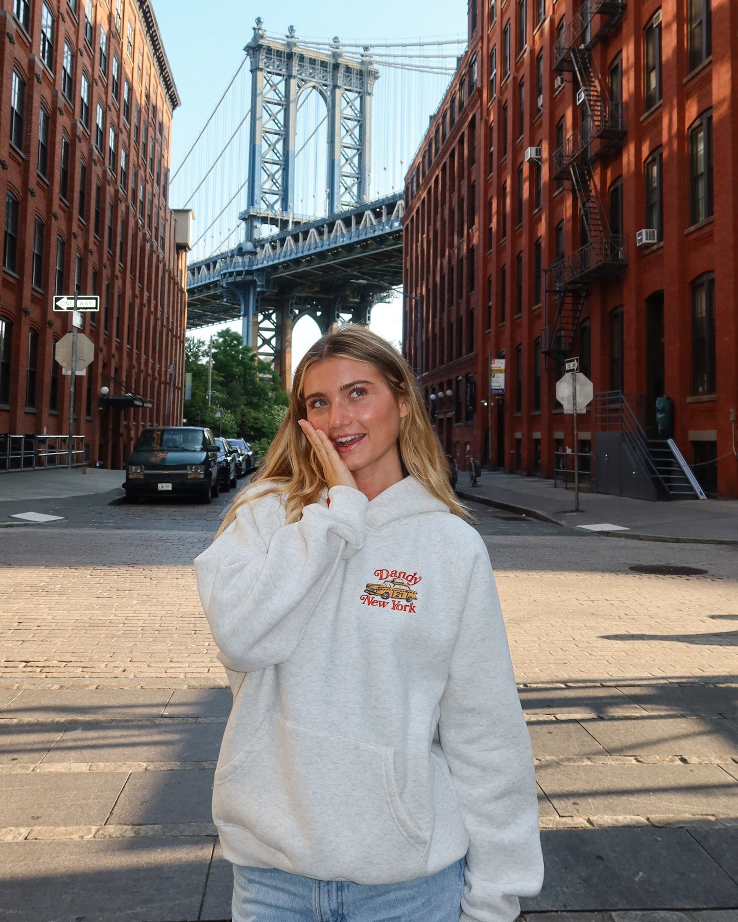 "New York" Oversized Lux Hoodie in Heather Gray