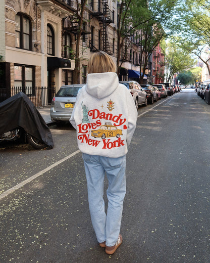 "New York" Oversized Lux Hoodie in Heather Gray