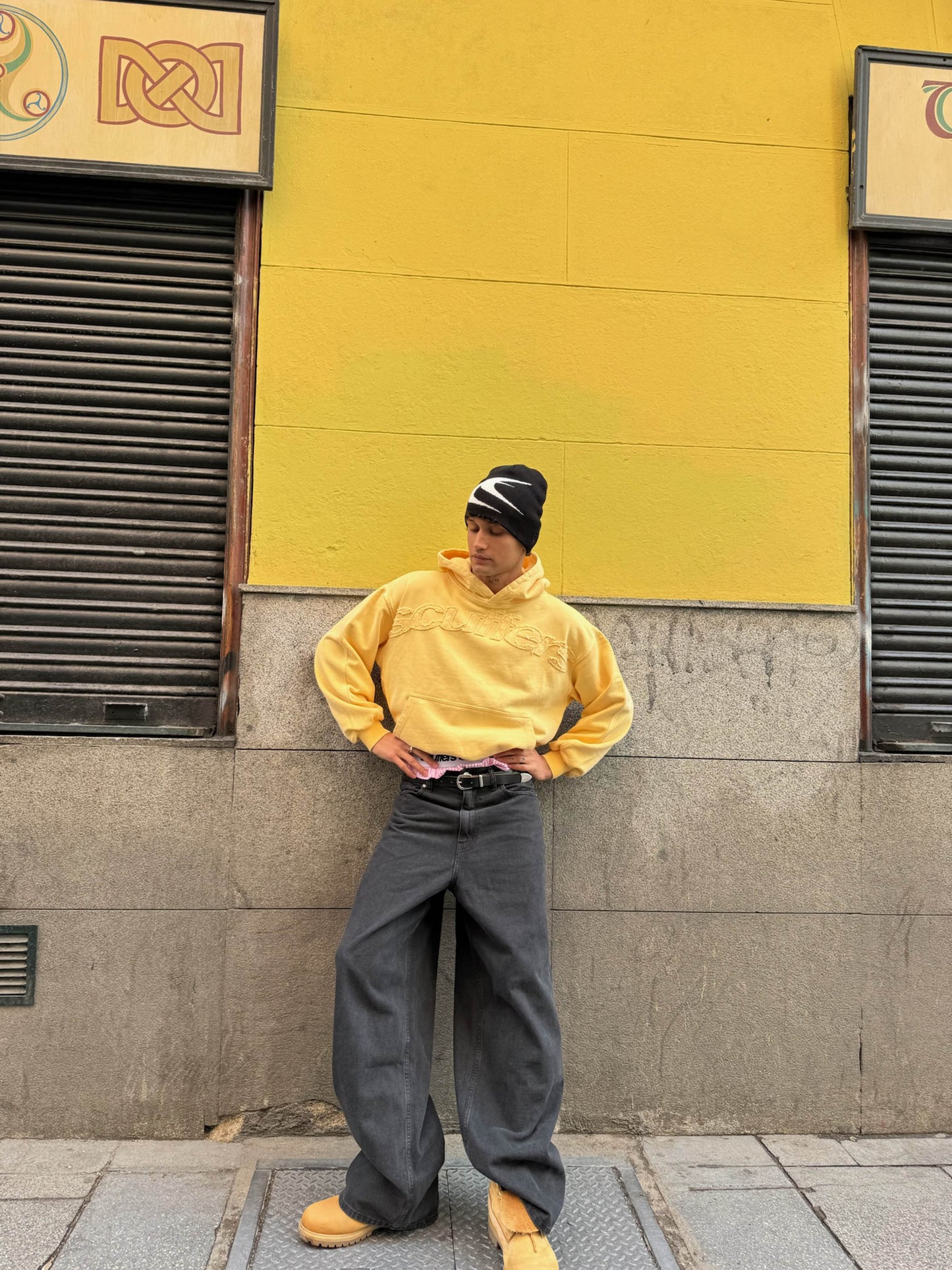 Raw Yellow Hoodie - Seldom Seen Styles