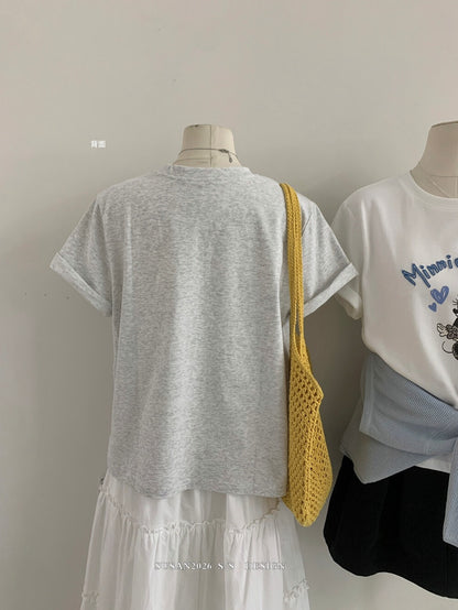 Cute Cartoon Graphic T-Shirt – Korean Style Loose Fit Casual Summer Tee
