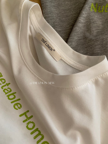 T-Shirt mit Gemüsemuster – Lässiges Sommer-T-Shirt mit lockerer Passform