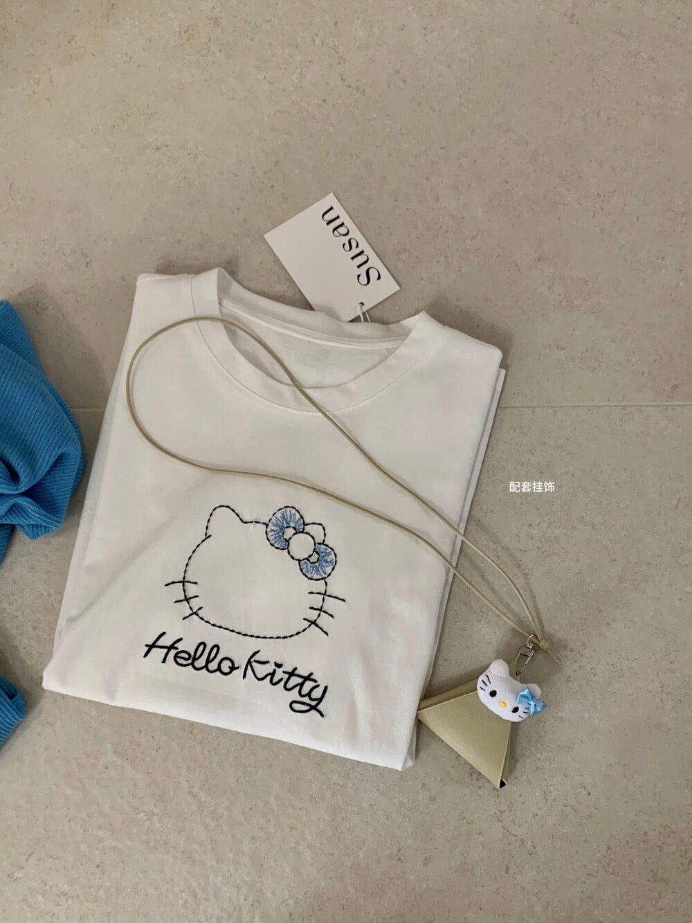 Cute Embroidered Cartoon Cat T-Shirt – Korean Style Slim Fit Casual Summer Tee - Seldom Seen Styles