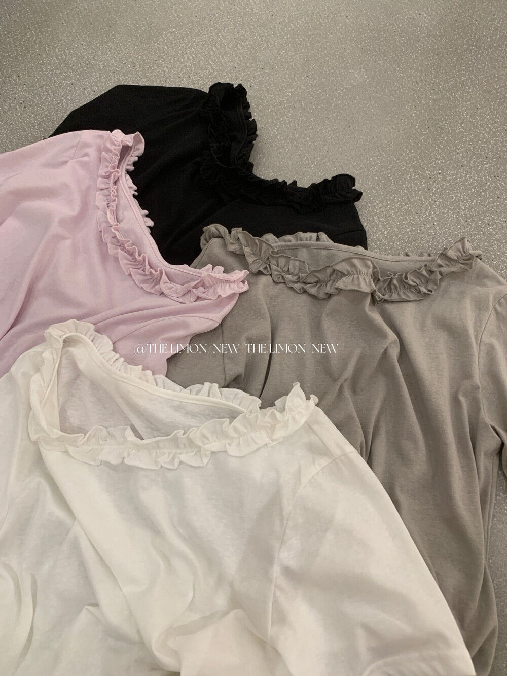 Off-Shoulder Ruffle Trim T-Shirt – Soft Feminine Loose Fit Summer Casual Tee - Seldom Seen Styles