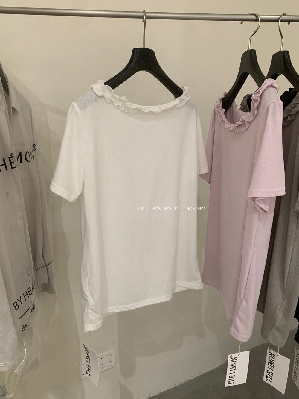 Off-Shoulder Ruffle Trim T-Shirt – Soft Feminine Loose Fit Summer Casual Tee - Seldom Seen Styles