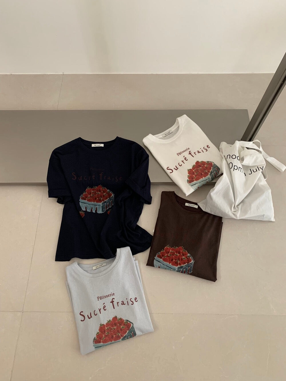 French Strawberry Graphic T-Shirt – Cute Aesthetic Summer Oversized Tee for Women - Seldom Seen Styles