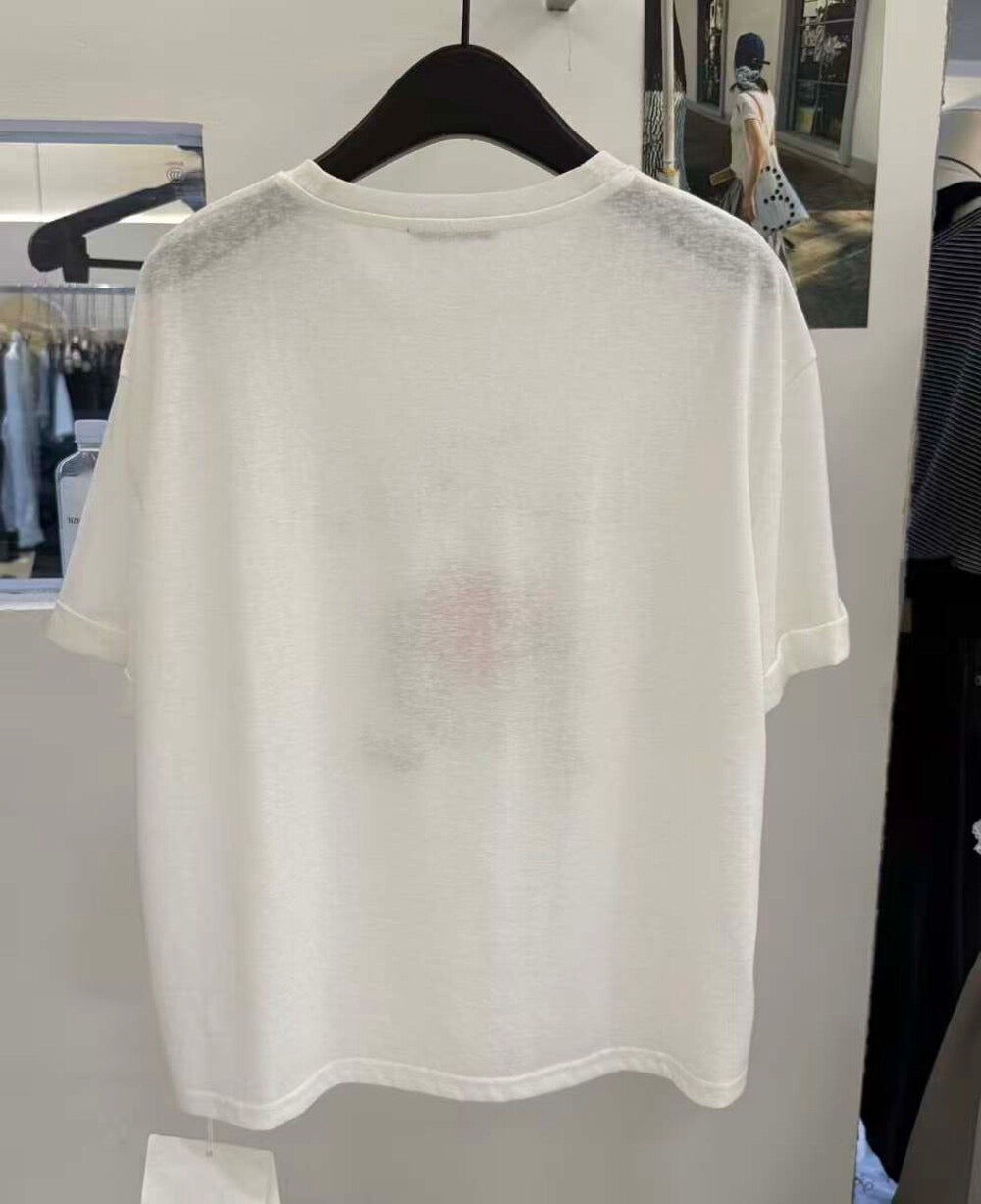 French Strawberry Graphic T-Shirt – Cute Aesthetic Summer Oversized Tee for Women - Seldom Seen Styles