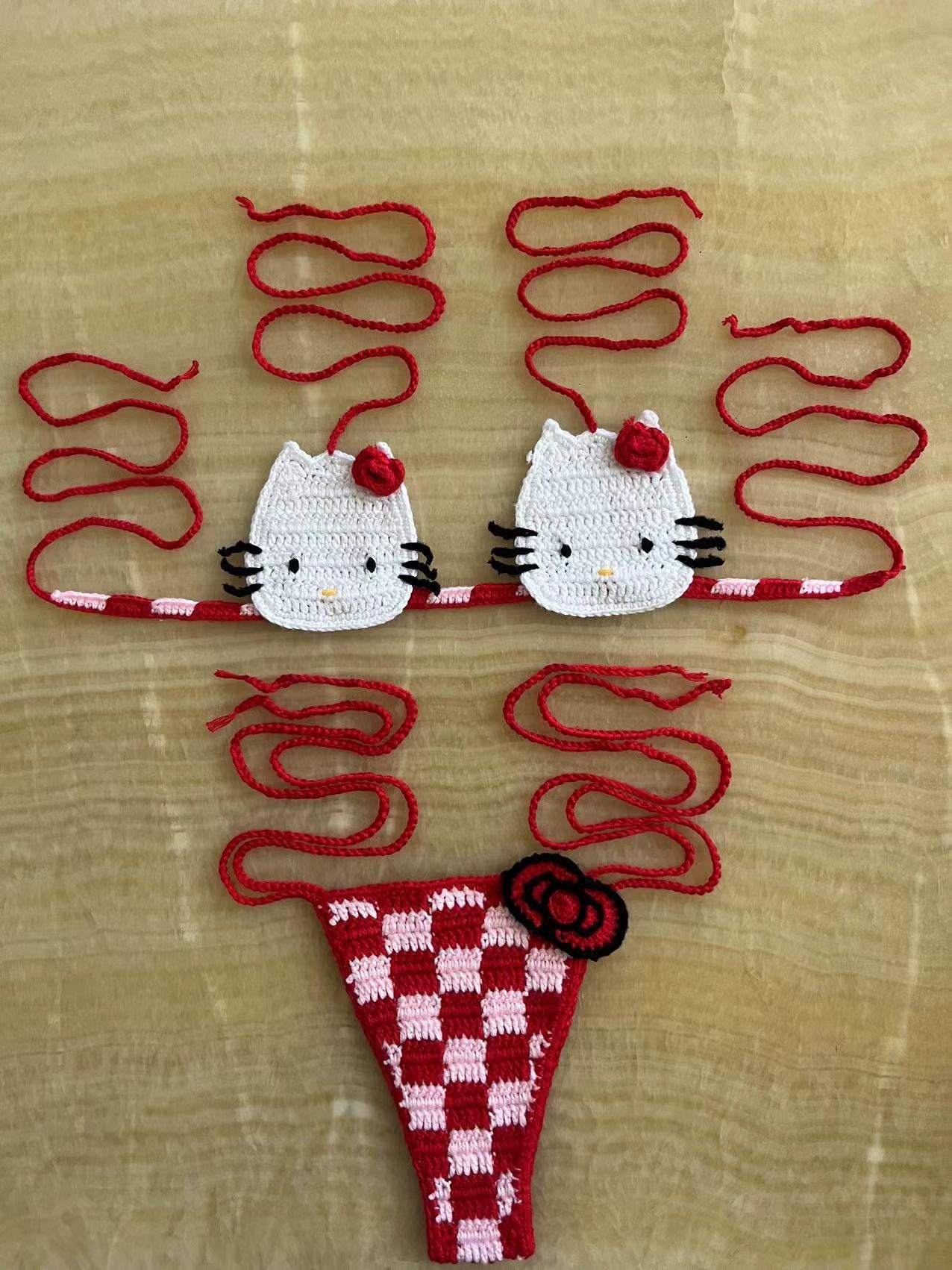 Hello Kitty Crochet Bikini Set - Seldom Seen Styles
