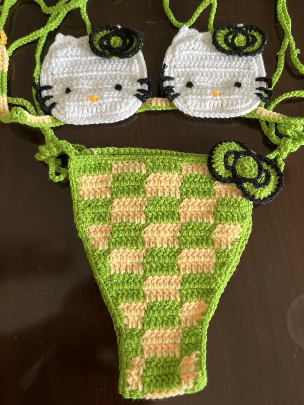 Hello Kitty Crochet Bikini Set - Seldom Seen Styles