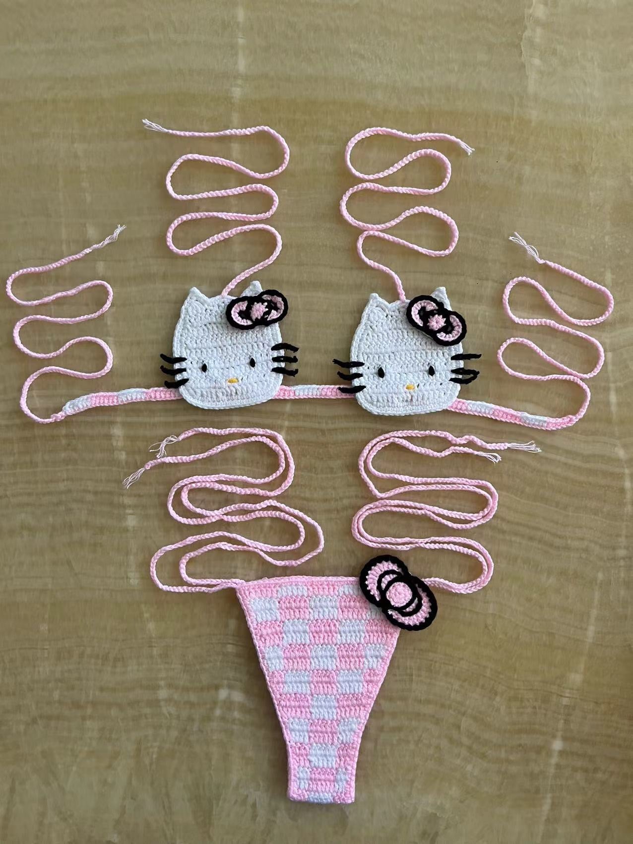 Hello Kitty Crochet Bikini Set - Seldom Seen Styles