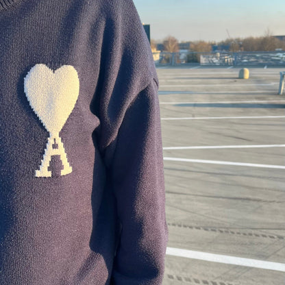 A - HEART SWEATER - Seldom Seen Styles
