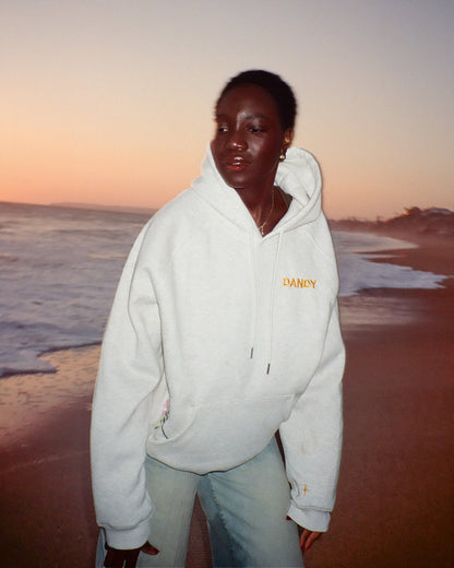 "Gift Giving" Oversized Lux Hoodie in Heather Gray