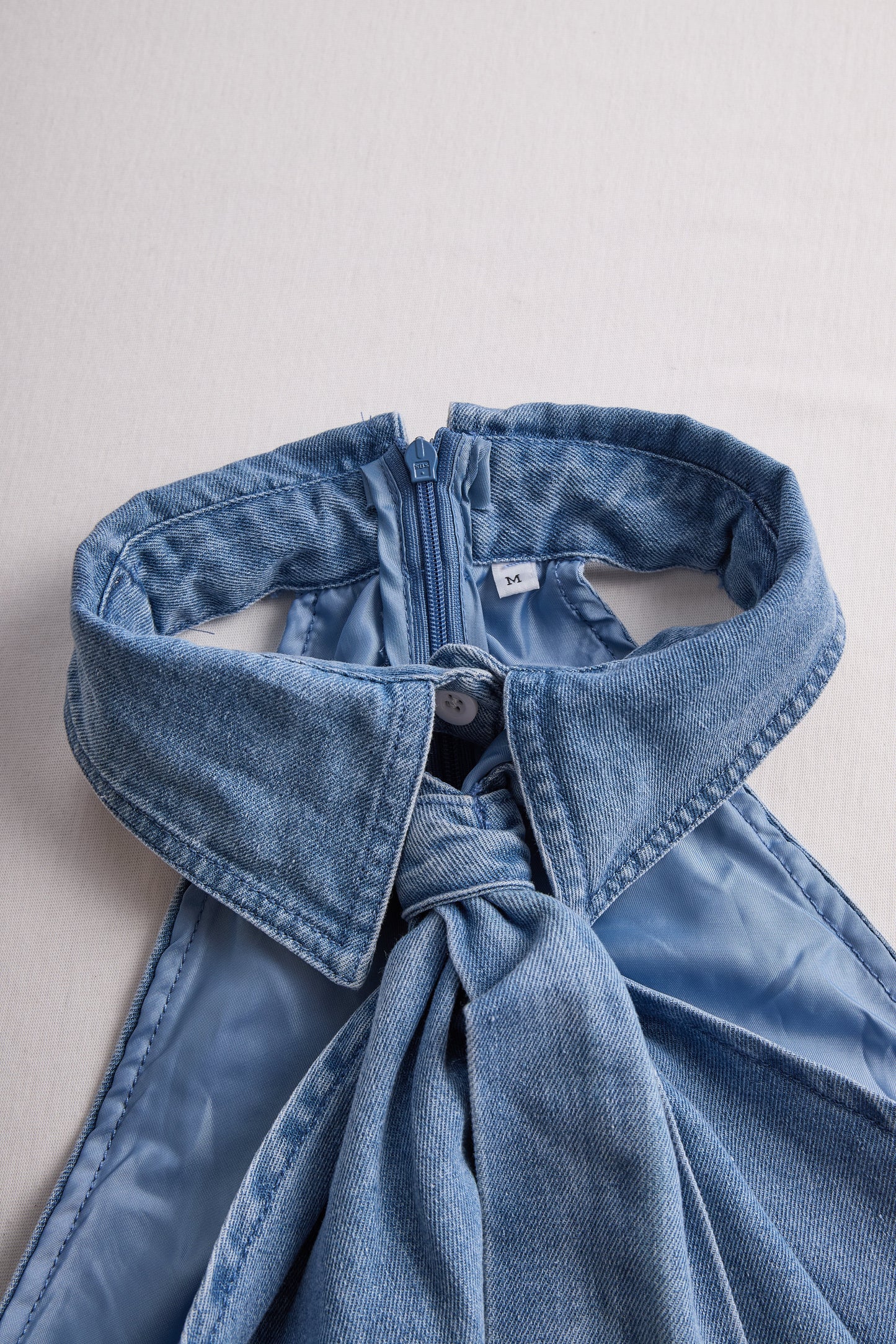 Stylish Sleeveless Halter Blouse with Neck Tie Detail - Seldom Seen Styles
