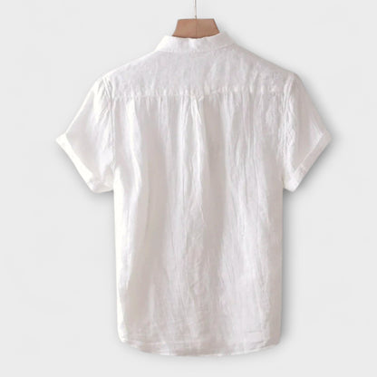 Jasper | Elegant Merlot Linen Top