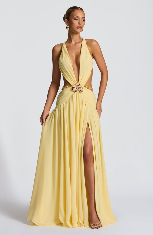 Indianna Maxi Dress - Lemon - Seldom Seen Styles