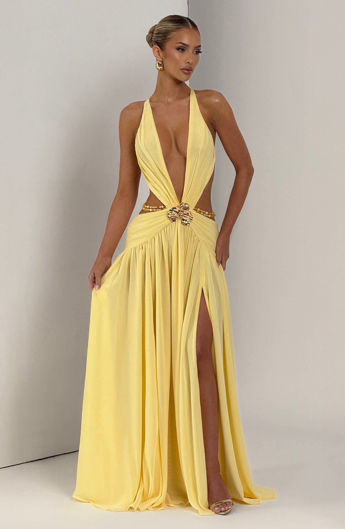 Indianna Maxi Dress - Lemon - Seldom Seen Styles