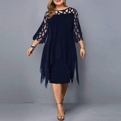 Isabel | Elegantes Midi-Kleid in Übergröße für moderne Frauen
