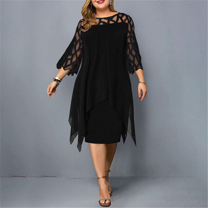 Isabel | Elegantes Midi-Kleid in Übergröße für moderne Frauen