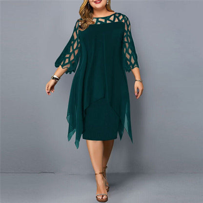 Isabel | Elegantes Midi-Kleid in Übergröße für moderne Frauen