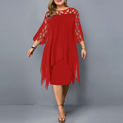 Isabel | Elegantes Midi-Kleid in Übergröße für moderne Frauen