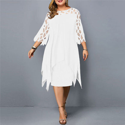 Isabel | Elegantes Midi-Kleid in Übergröße für moderne Frauen