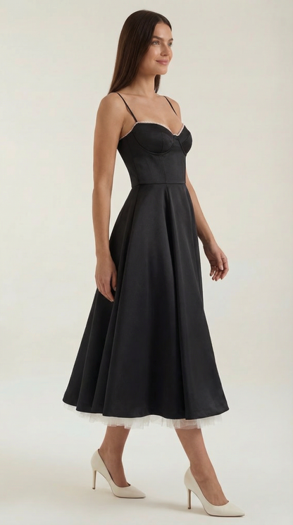 Isolde Tüll-Midikleid