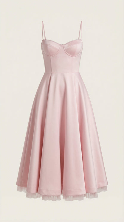 Isolde Tüll-Midikleid