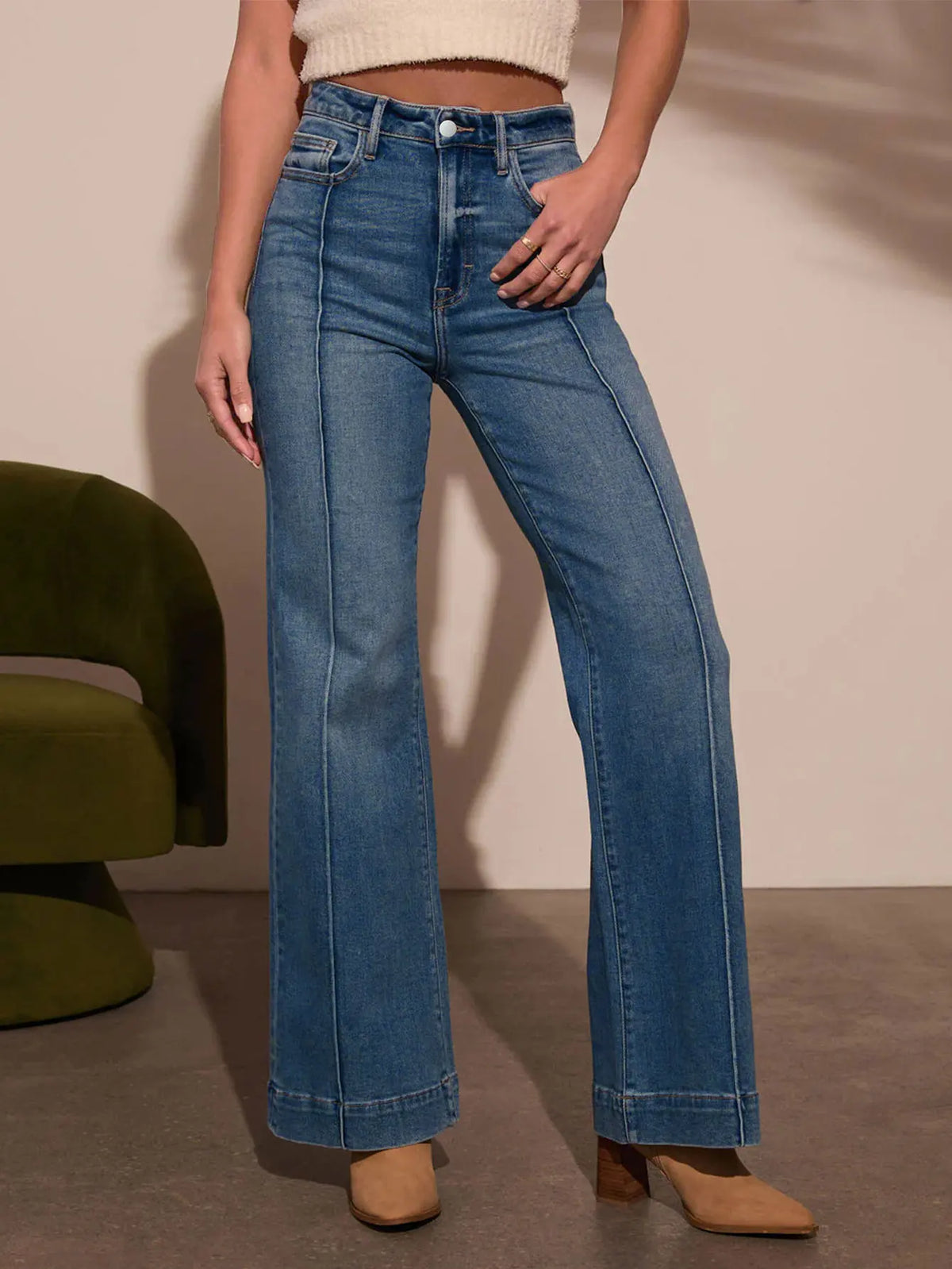 Jeans Valentina – High Waist Wide Leg - Seldom Seen Styles