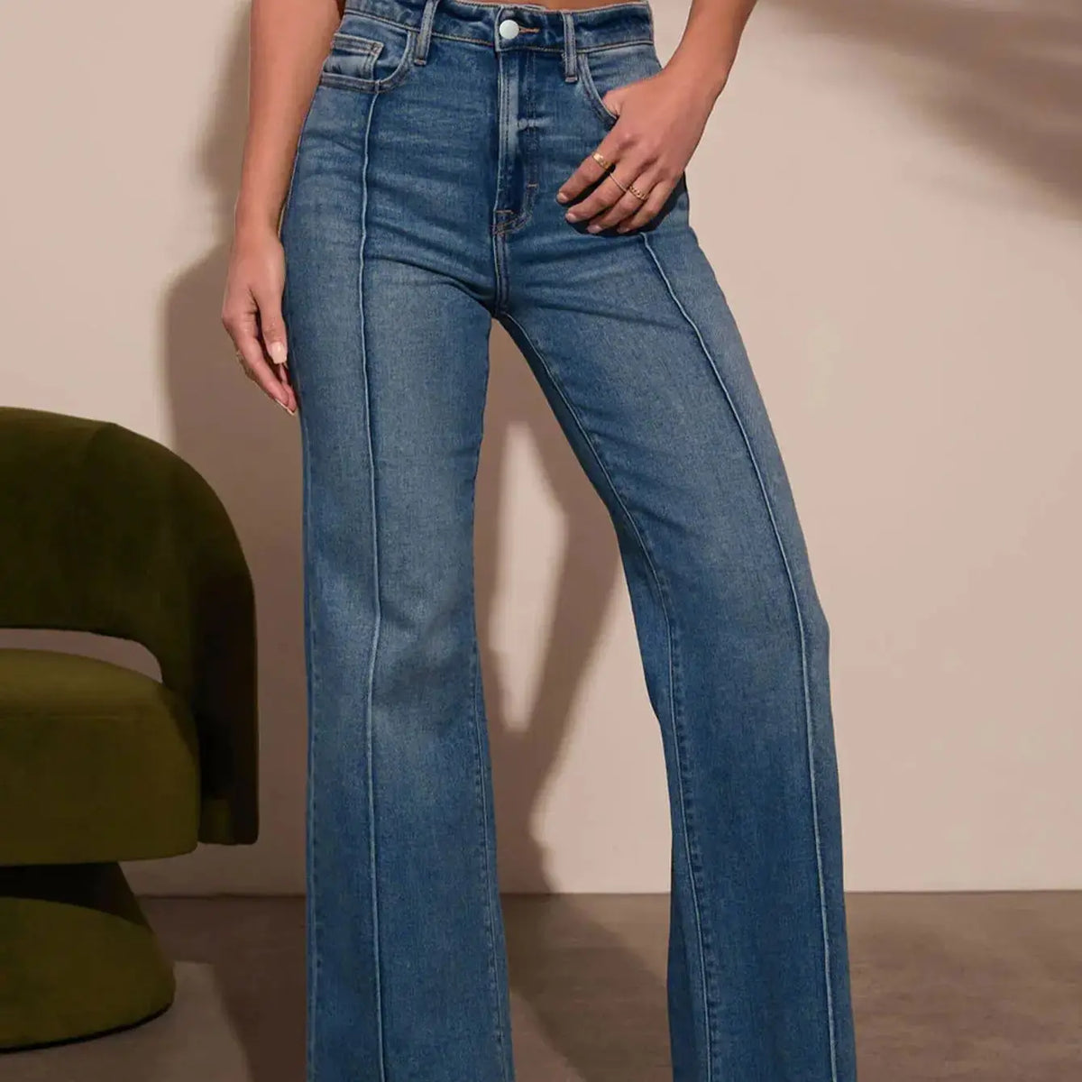 Jeans Valentina – High Waist Wide Leg - Seldom Seen Styles
