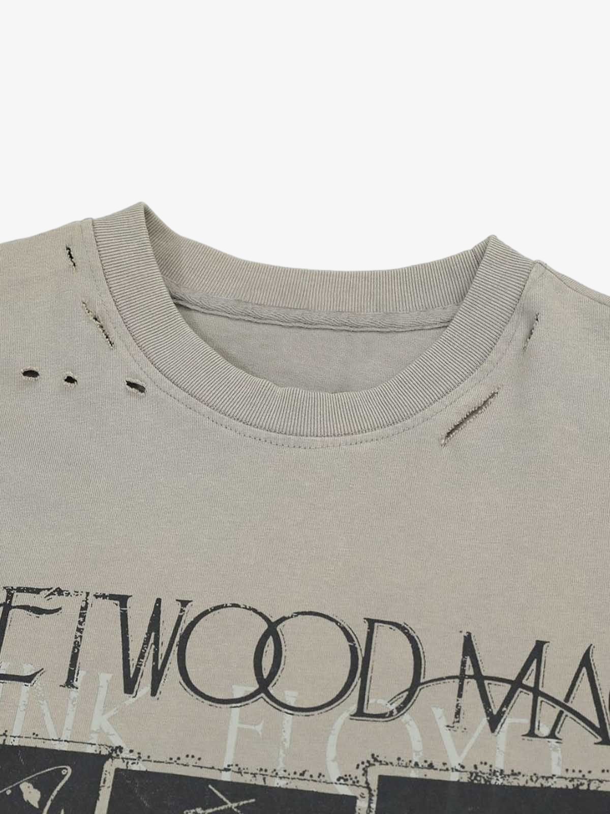 Jersey Distressed Camouflage Faux Two-Piece Graphic T-Shirt - Seldom Seen Styles