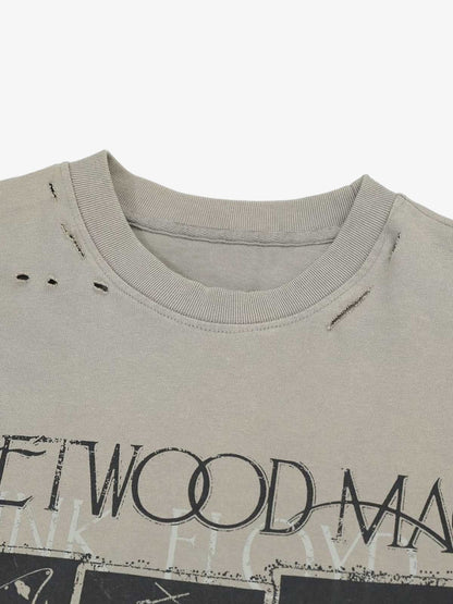 T-shirt en jersey avec imprimé camouflage vieilli façon deux pièces