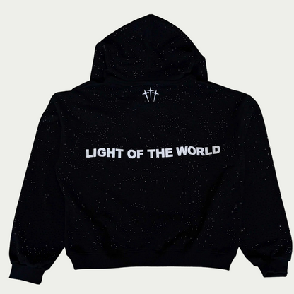 Sweat à Capuche Jésus Est La Lumière en Strass