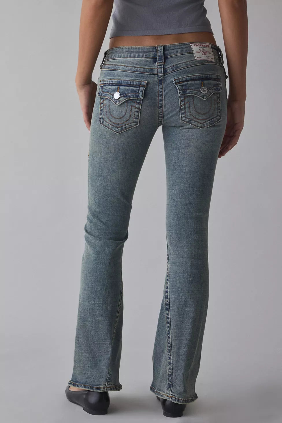 Joey Low-Rise Flap Flare Jean - Seldom Seen Styles